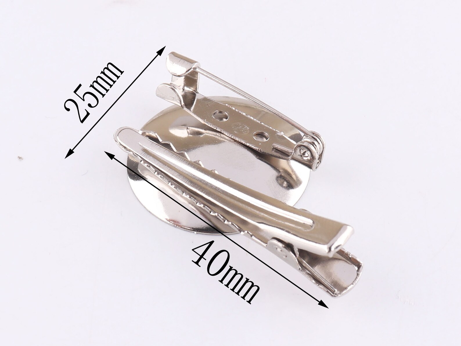 Round Badge Clips Pin Back Badge Reel Accessories ID Badge Etsy