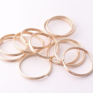20mm Gold split rings bulk split rings Double rings Split jump rings Double Loop Rings key rings key chain ring Jewelry Findings