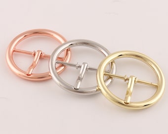 Round Belt Buckle Pin Buckle Adjuster Bar Buckle,Slide Belt Buckle Metal Pin Buckles for Bag/purse Supplies 4pcs