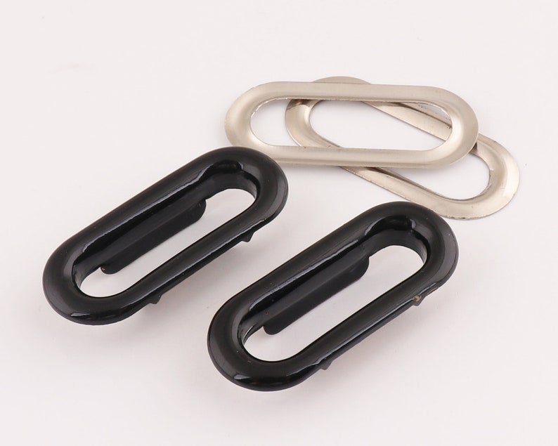 Oval Eyelet Grommets With Washer 1 Inch Innerblack Metal Etsy