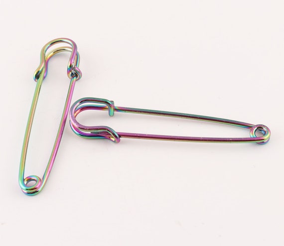 4pcs Rainbow Safety Pins 57mm Large Safety Pin Giant Safety Pins Giant Gold  Kilt Pins Big Pins Safety Pins -  Sweden