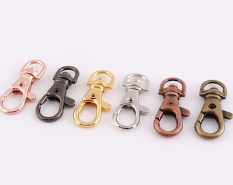8pcs 3/8"inch Swivel Clasp Swivel Hook Purse hook Trigger Snap Hook Swivel Lobster Clasp for key ring keychains