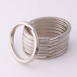 10pcs Split Key Ring 37*28mm Large Split Rings Oval Shaped Split Rings Key Rings Flat Keyring keychain keyfob ring Split Keyring Findings