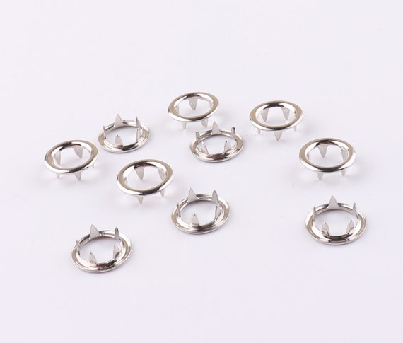 Prong Studs Round Nailheads Spots Studs for Clothing Silver Rivet