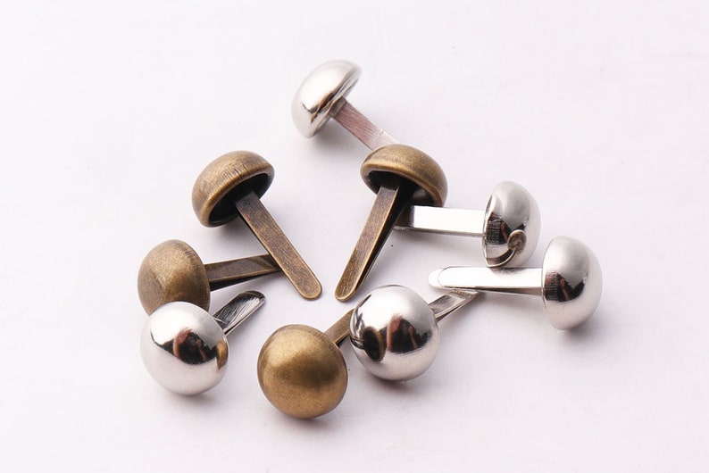 50pcs 8mm Domed Purse Feet Studs Bag Feet Dome Rivet Stud Etsy