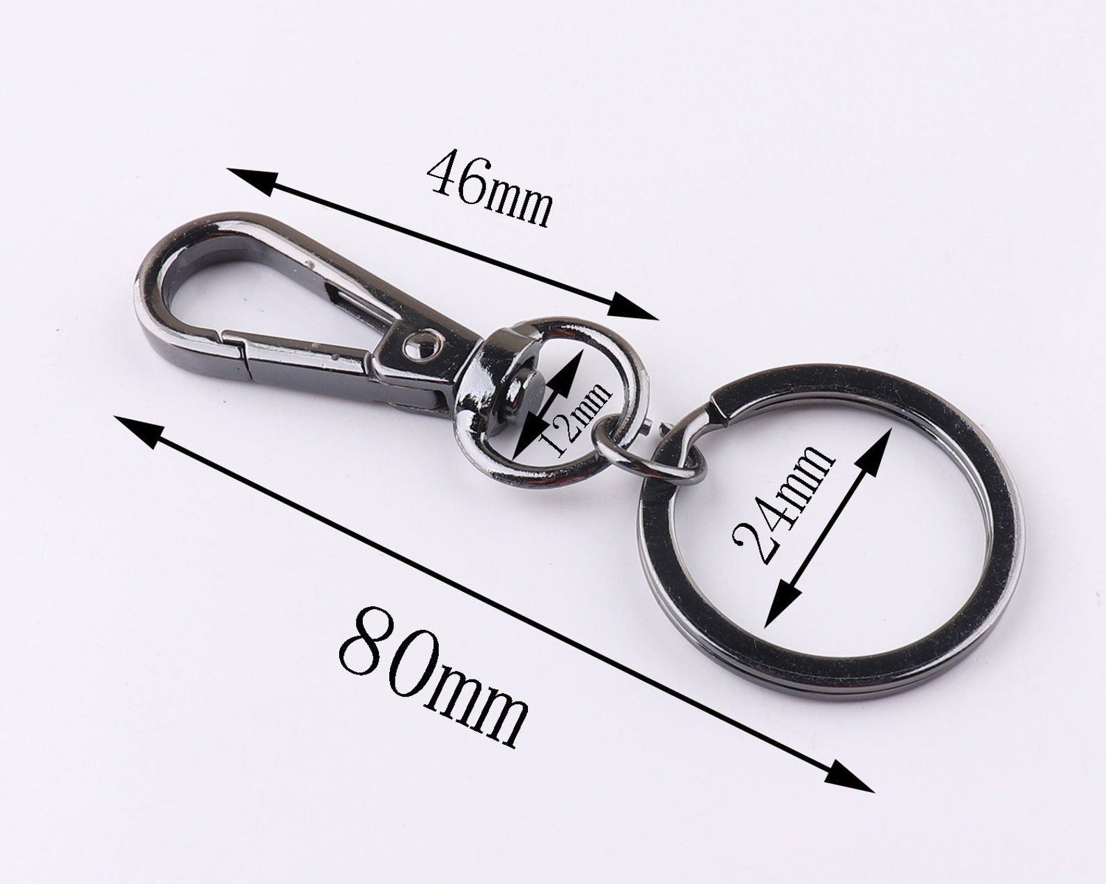 Keychains key rings gunmetal Keychain Key Ring With Lobster Etsy