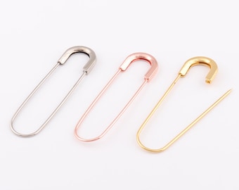 80mm Coiless Safety Pins más grandes pines de seguridad Kilt Pins broches de metal pines de seguridad Bar Pins