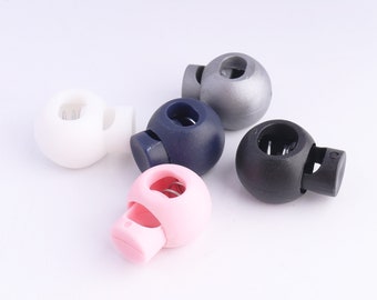 Plastic Cord Stopper Locks Single Hole Toggle Cylinder Cord Lock for Cloth Rope Adjusted 7mm hole 50pcs