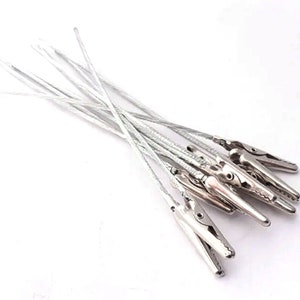 10pcs Silver clips with teeth Clamps metal clips Single Prong Clips
