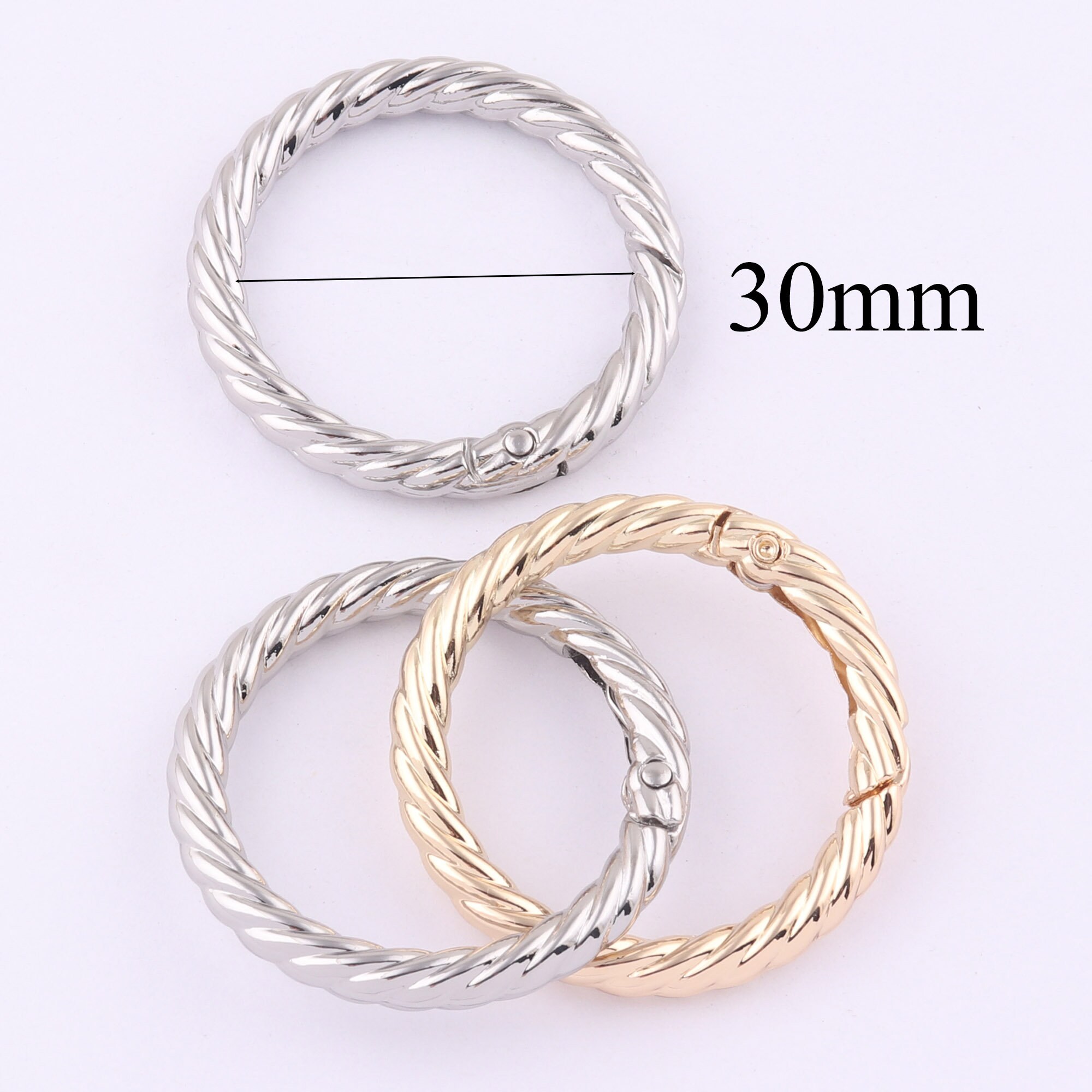 Spring Gate Round Ring Silver Spring Gate Ring 30mm Round Gate Ring Spring Ring Clasp - Etsy UK