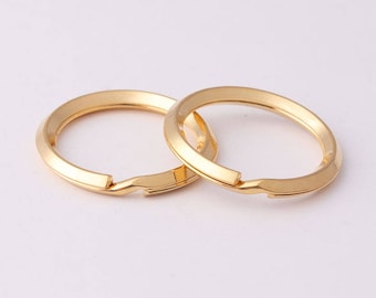 20pcs Split Key Ring 20mm Gold Key chain Key Rings Double Loops split keyring Large split ring Connector ring Keyring charm