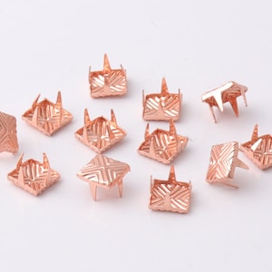 Nailhead studs 7mm Rivets Rose gold Rivets Studs Metal Studs Nailheads Spikes Spots Punk Rock Nailheads Spikes Rivets