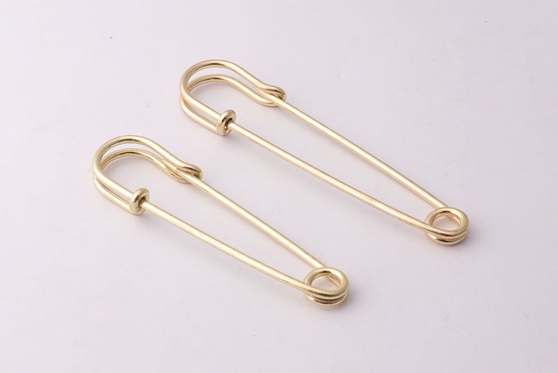 10pcs Gold Safety Pins 64mm 75mm Kilt Pins Broochs Larger Safety Pins Brooch Pin metal safety pins Bar Pins