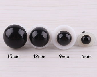 10 unids amigurumi ojos 15mm 12mm 9mm 6mm 6mm Juguetes De seguridad Ojos Redondo Seguridad Ojo Ojo Plástico Ojos Ojos Ojos Muñeca Ojos Ven con Lavadoras Ojos de Oso de Peluche