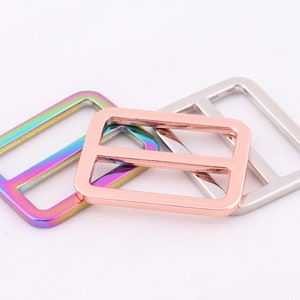 Strap Buckle Rectangular Center Bar Slide Buckle Purse Strap Adjuster Handbag Hardware for 1&#39;&#39;inch(25mm)Webbing 10pcs