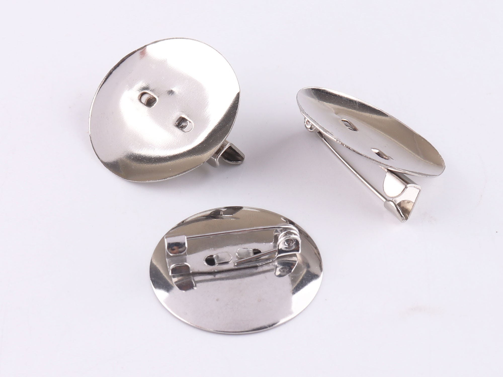 Blank Pin Back Round Brooch Base Lapel Pin Brooch Base Etsy