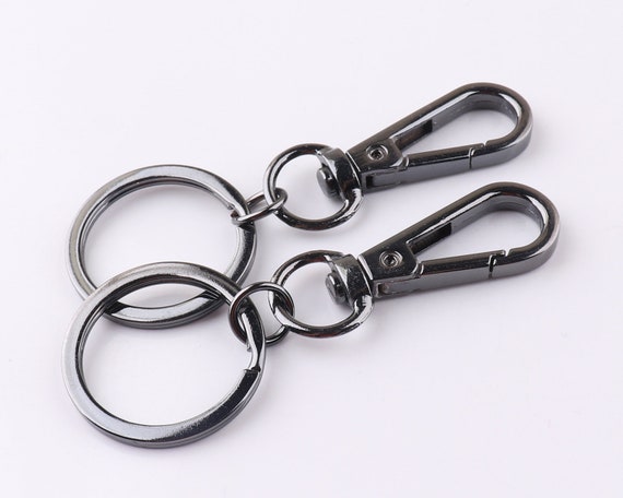 Keychains Key Rings Gunmetal Keychain Key Ring With Lobster Swivel