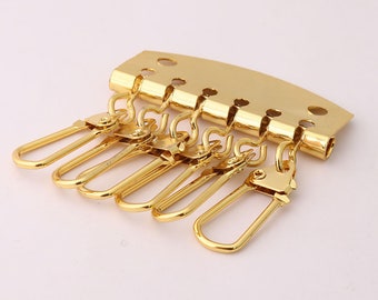 47mm(w) Keychain Wallet Key Ring Row Key Clasp Key Holder Pendant Accessories for Leather Bag Handbag Purse Hardware Part Leathercraft