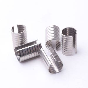 13 * 9mm zilver vouw over crimp koord einddop zonder lus koord tip lint krimp uiteinden