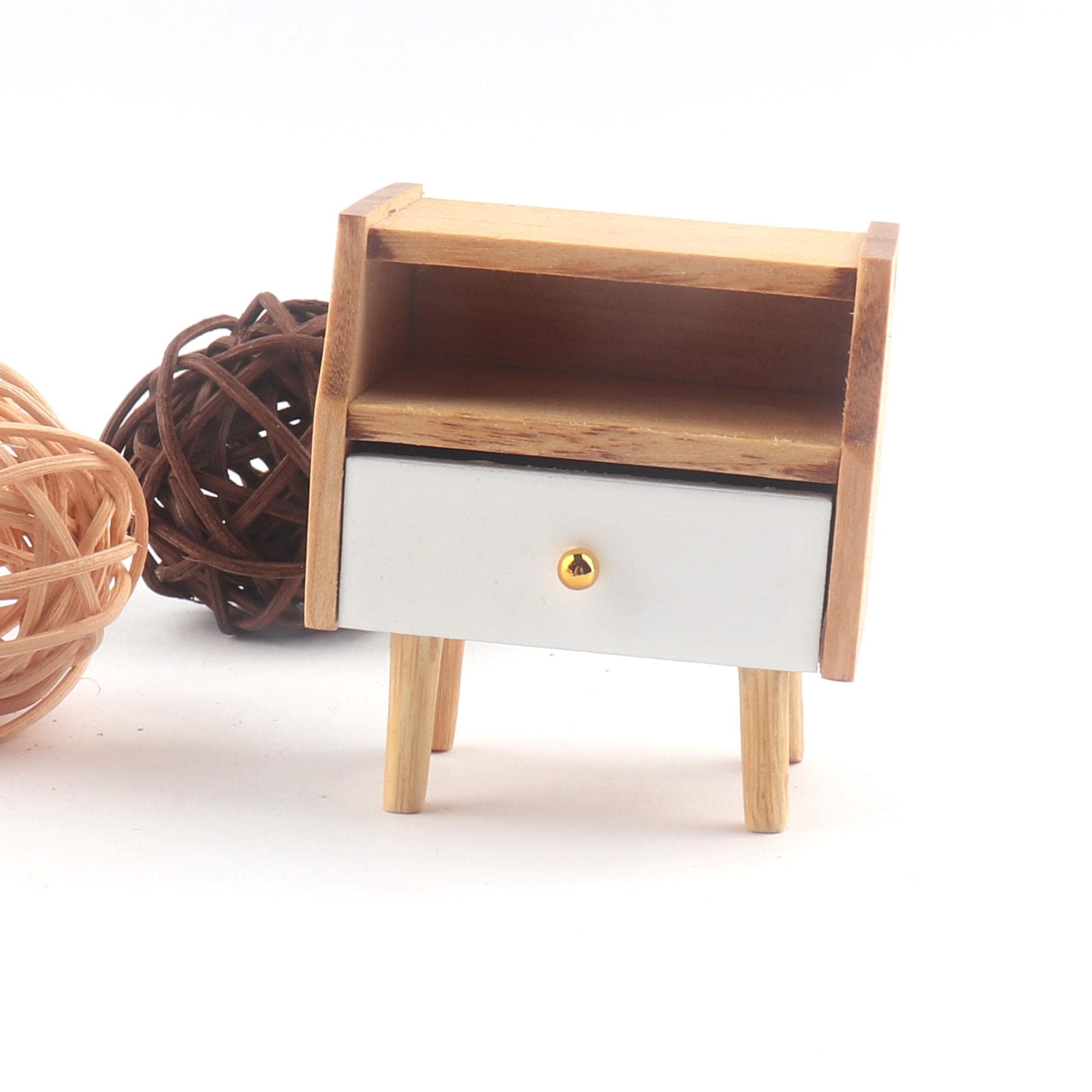 TIESOME 1/12 miniatuur schaakbord schaakspel houten poppenhuis accessoires, kabouter kerstservies