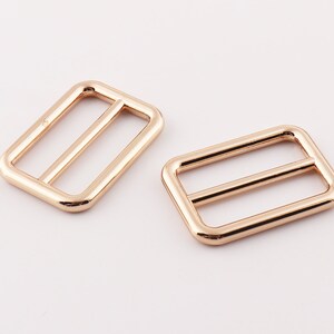 6pcs 25mm gold Adjuster buckle  Slide Buckle adjuster slide buckle Strap buckle Strap leather covered buckles
