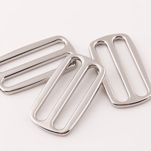 4pcs sliver belt buckle Rounded corners Slide Buckle adjuster slide buckle Strap buckle Strap slider 38mm