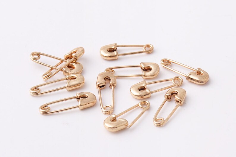 Pale Gold Safety Pins 20mm18mm Small Safety Pins Gold Pins Etsy