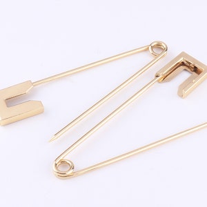 Kilt Pins Brooch Pins Larger Safety Pins Big Pins Safety Pins Findings Charm Pin 70mm Gold 1-8pcs image 2