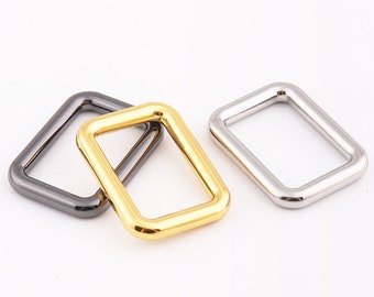 1"inch inner Rectangle rings rectangular buckles rectangle connector ring Purse ring Strap Rectangle ring for bags fingdings