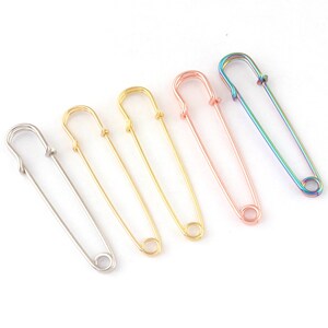 Silber/Hellgold/Gold/Rosegold/Regenbogen Sicherheitsnadel Riesen Wäscheklammern Kiltnadeln Brosche Pin-Rücken Jumbo Pferd Deckenstifte Gold 3 &#39;&#39; (76mm)
