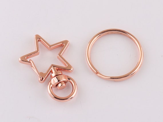 KEYCHAIN Rose Gold Carabiner Swivel Key Ring Lucky Charm Gift Idea Charm  for Keys Bag Charm 