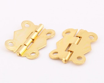 10pcs cerniere 20 * 25mm oro scatola cerniera scatola di metallo cerniere gioielli casella cerniera supporto cerniera mobili cerniere hardware Box in Making