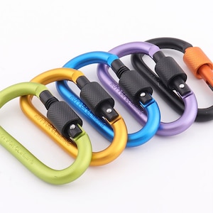 Colorful Carabiner Clip Push gate clip Carabiner Camp Snap hook Carabiner keychain carabiner hook clasp spring D ring