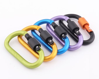 Colorful Carabiner Clip Push gate clip Carabiner Camp Snap hook Carabiner keychain carabiner hook clasp spring D ring