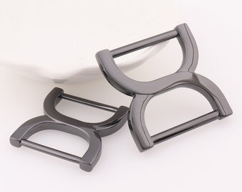 Slide Buckle Strap Adjuster Slider Dog Collar Sliders Metal Bag Slider Buckle Double Loops for 25/32mm Webbing Gunmetal 4pcs