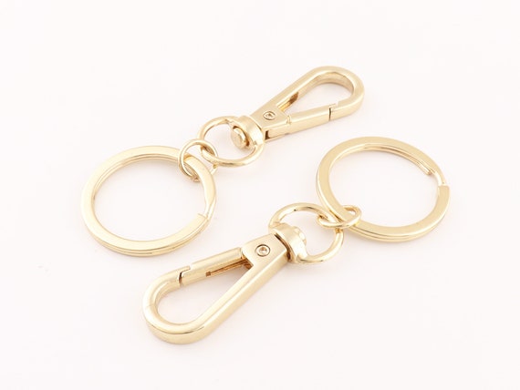 Keychain With Clip Gold Key Chain Supplies Swivel Clasp Snap Clip