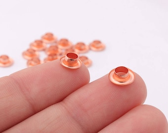 100pcs ojales Grommet 7mm 8mm metal ojales ojales para los cordones de la ropa de cuero