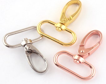 Plata Oro Rosa oro 1 1/3 ''(32 mm) Cierre giratorio Gancho de langosta Gancho a presión Gancho de resorte para bolso Correa Monedero Hardware 6pcs