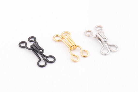 50set Hook and Eyes bra hooks for Dresses Shirts Bra Making Hook and Eye  clasp Fasteners