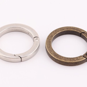 6pcs 1&quot;inch Spring Gate Rings spring ring clasp Spring O rings spring ring O-rings Push gate o ring Push Snap Hooks