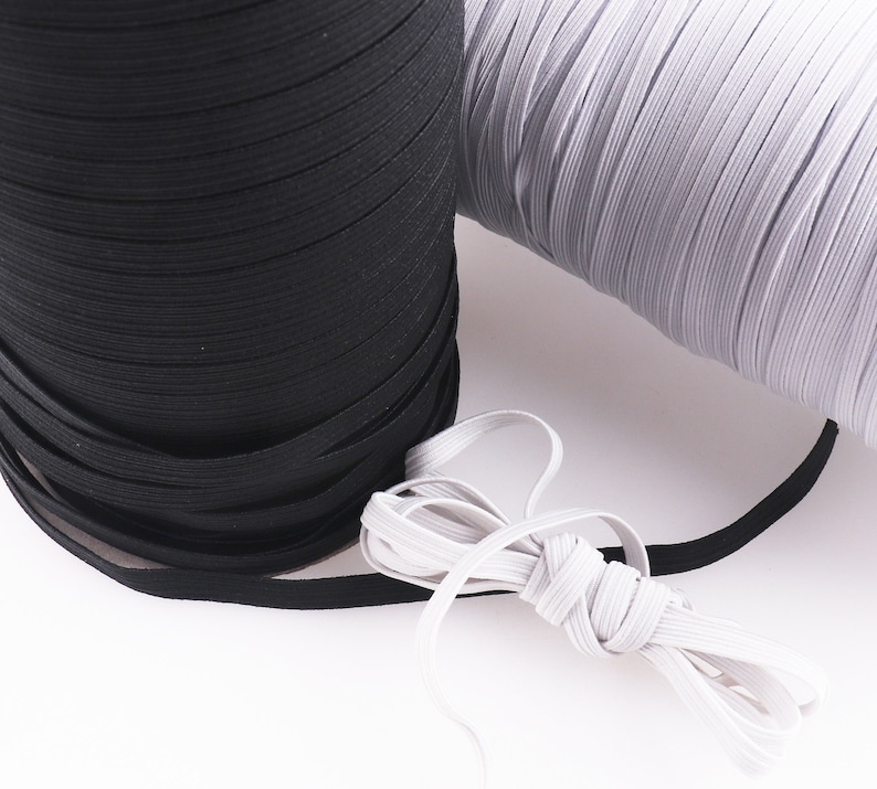 3mm/5mm/6mm 50yards elastic cord Elastic Bands Flat elastic Etsy