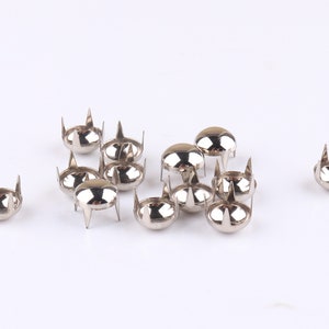 Dome Prong Studs Nailhead Studs Round Nail Heads Studs Spots Rivet Studs Nailheads Spikes Leather/Bag/Belt Making 9mm 50pcs