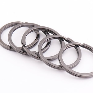 10pcs 32mm Gunmetal keyring Split Keyrings Key fob key ring Key chain split ring Keyring findings