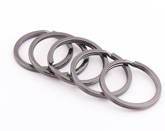 10pcs 32mm Gunmetal keyring Split Keyrings Key fob key ring Key chain split ring Keyring findings