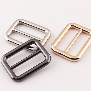 Rectangular Adjuster buckle Metal Slide Buckle adjuster slide buckle Strap buckle Strap slider strap adjuster for leather 6pcs