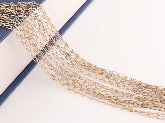 GOLD Necklace Chain Body Chain Cable Chains Shiny Chain Jewelry Necklace Chain Bulk Chain Wholesale Size Selection Etsy
