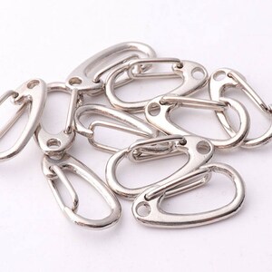 10pcs Spring clasp 22*11mm Carabiner Hook Push gate snap hook Push Gate Lobster Clasps Hooks clips for lanyard