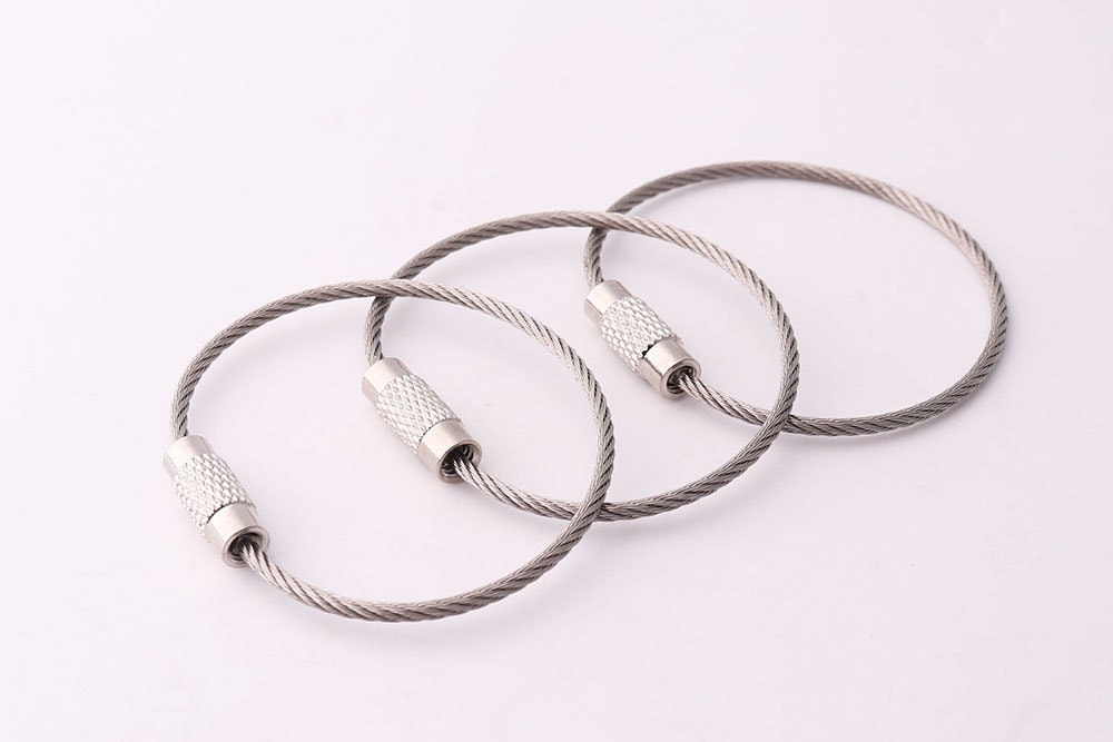 10pcs Wire Keyring Wire Keychain Cable Key Ring Key Holder Etsy