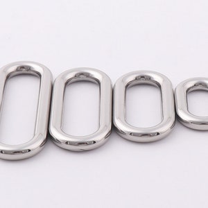 Oval ring buckles Finding 5/8&quot;inch 1&quot;inch 1&quot;3/16&quot;inch 1&quot;1/2&quot;inch (inner width) Silver oval rings purse ring for Bag Belts Leathercraft