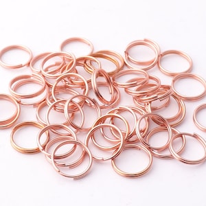 500pcs 8mm Rose gold Jump Rings Keyrings